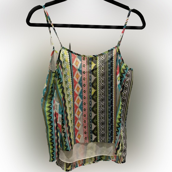 Tribal Print Tank, Medium, lined front - Picture 2 of 6